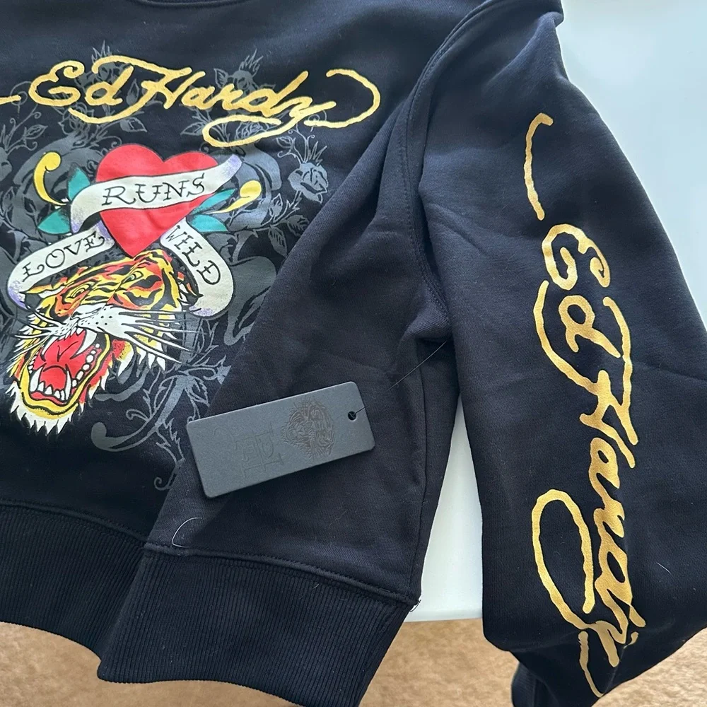 Ed Hardy Retro SET Tiger insulated suit pants and sweatshirt size L - Picture 8 of 9